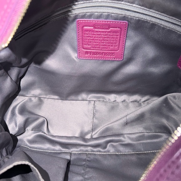 Coach Plum Studded Shoulder Bag - Picture 4 of 7